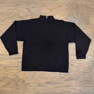St. John by Marie Gray Black High Neck Sweater Size Large